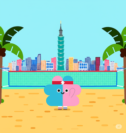Beach Volley on Taipei 101 - World Masters Games WMG2025 cover